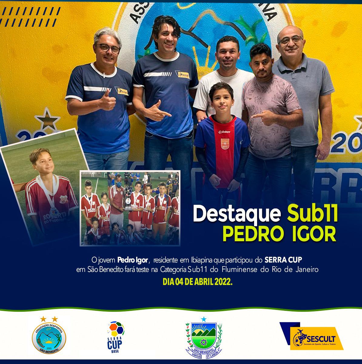 Pedro Igor do Projeto Futsal SESC Ceará do Núcleo de São Benedito.